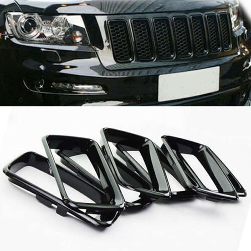 7Pcs Car Black Grill Grille Inserts Ring Trims Kit Decor Fit for Grand