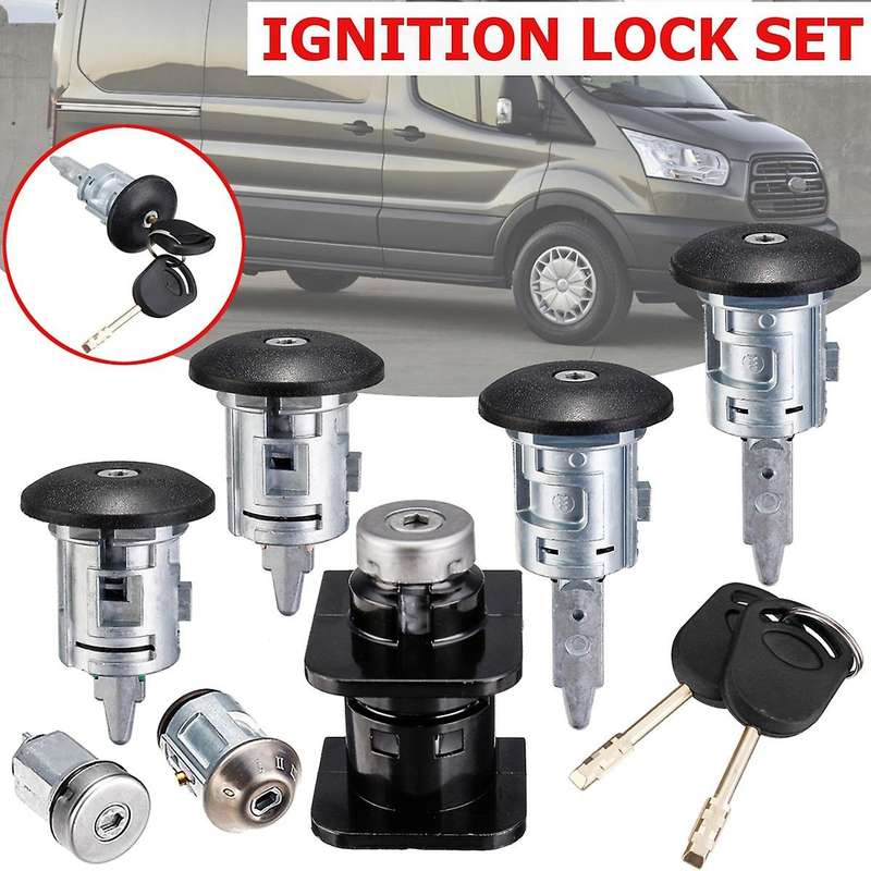 7pcs Car Barrel Door Locks Set 4359018 1c1a-v22050- for Transit Mk6 2000 2001 2002 2003-2006