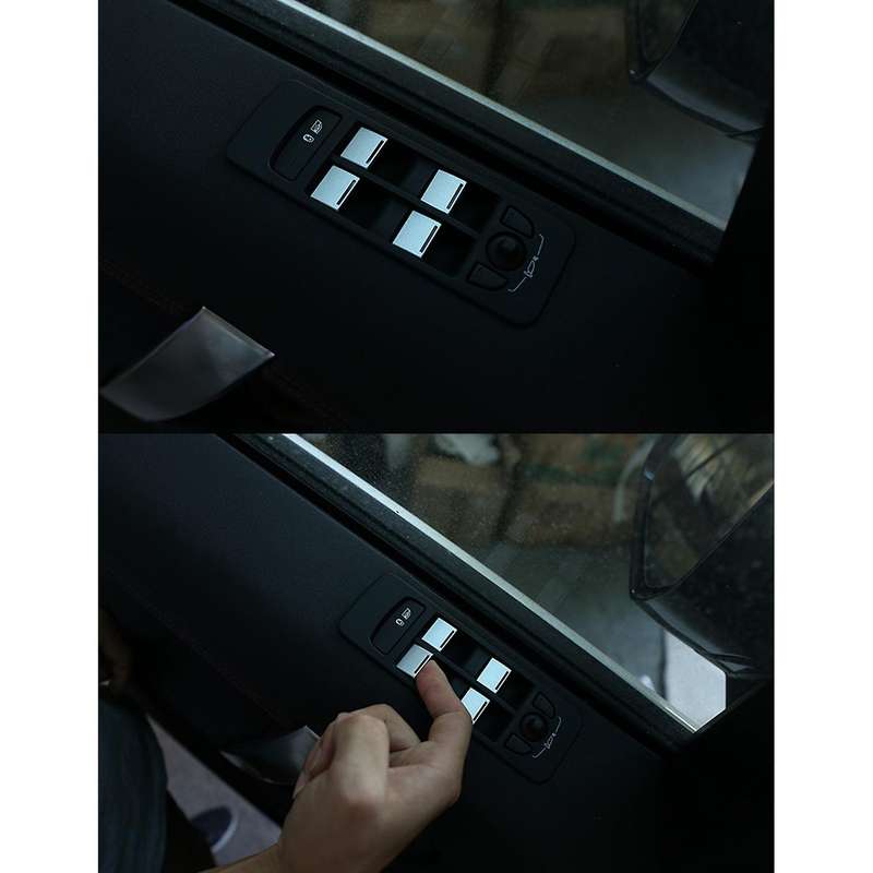 7Pcs Car Door Window Glass Lift Button Cover Trim Stickers Car Accessories for Land Sport 2020