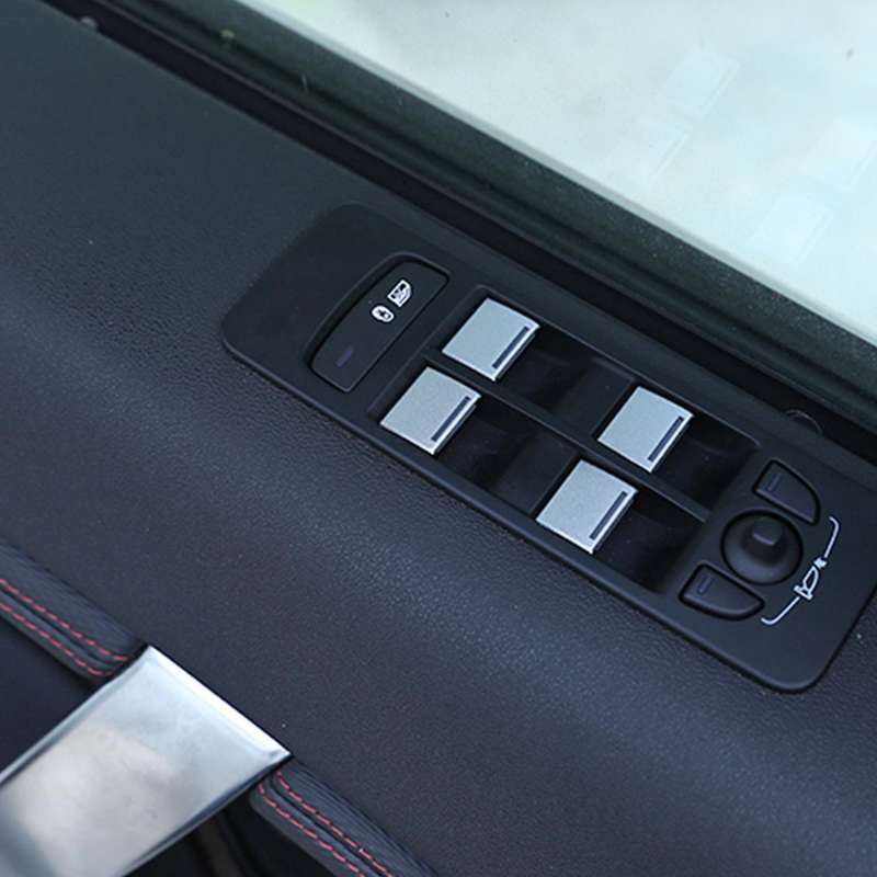 7Pcs Car Door Window Glass Lift Button Cover Trim Stickers Car Accessories for Land Sport 2020