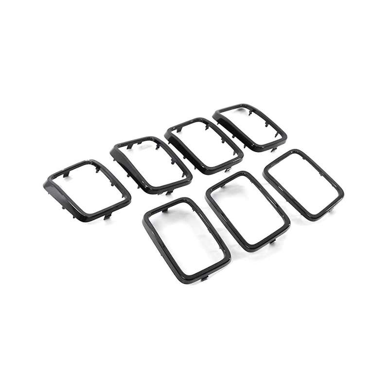 7pcs Car Front Grille Grill Ring Cover Inserts Protectors Frame Trims Kit for Grand 2017-2021 683178