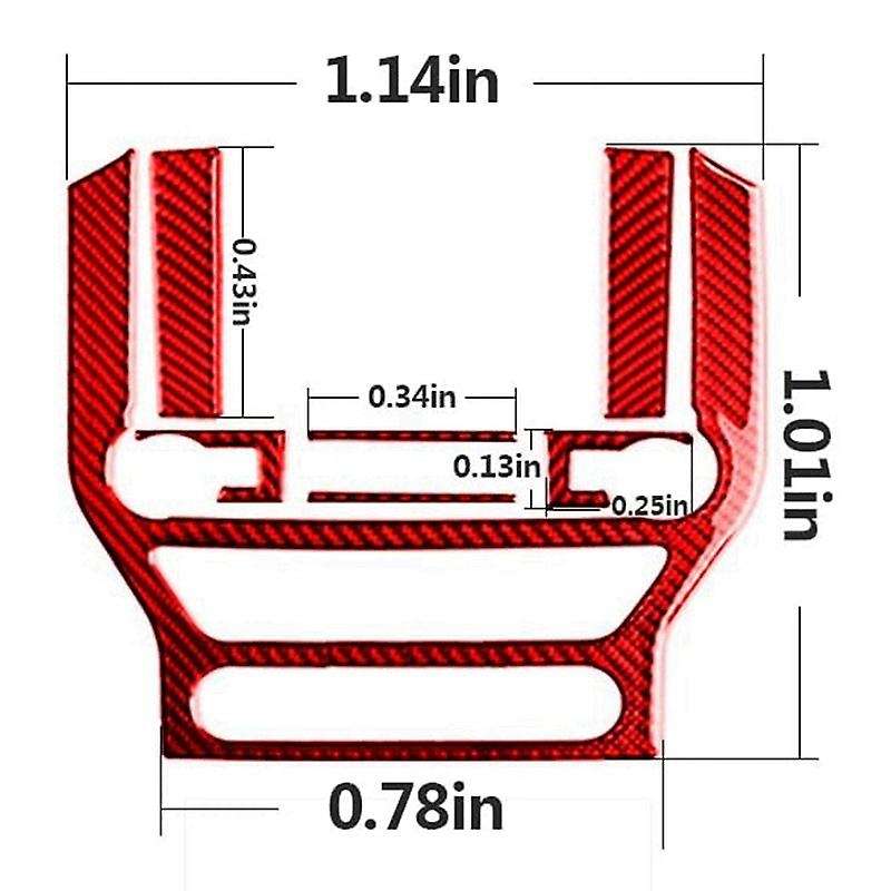 7Pcs Car Interior Accessories Center Console Carbon Fiber Decor Sticker Fits for 2015-2019