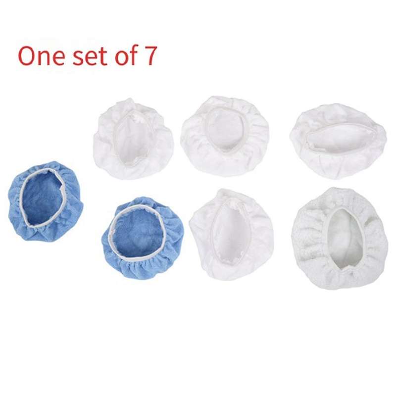 7Pcs Car Polisher Pad Bonnet Hood Set Buffing Pad Cover for 220mm-250mm(9-10 Inch) Car Paint Care Wa