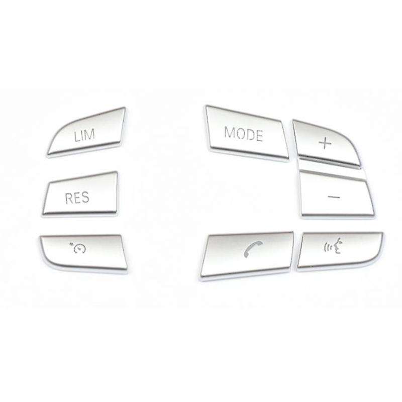 7Pcs Car Steering Wheel Button Switch Cover Trim Stickers for 5/7 Series GT F10 F07 F01 X3 X4 F25 F2