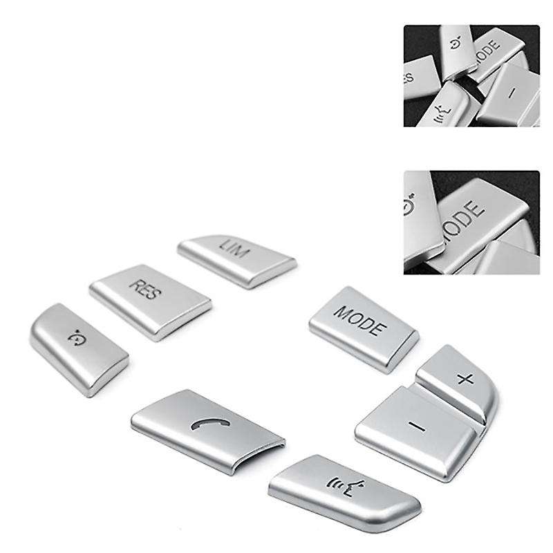 7Pcs Car Steering Wheel Button Switch Cover Trim Stickers for 5/7 Series GT F10 F07 F01 X3 X4 F25 F2
