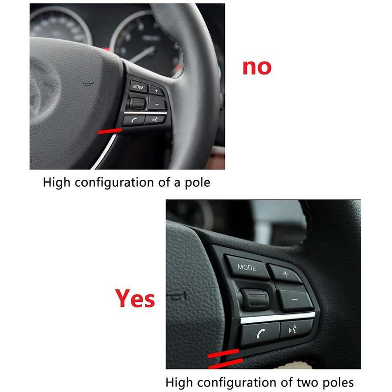7Pcs Car Steering Wheel Button Switch Cover Trim Stickers for 5/7 Series GT F10 F07 F01 X3 X4 F25 F2