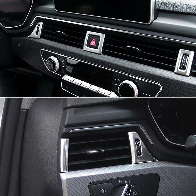 7Pcs Dashboard Air Vent Decoration Frame Cover AC Stickers Trim for  A4 B9 2017 Interior Auto Access