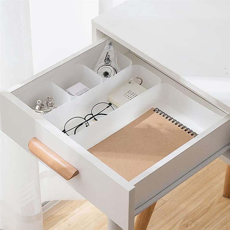 7pcs Drawer Organizers Separator Office Desk Stationery Storage Box for Kitchen Bathroom Makeup Org