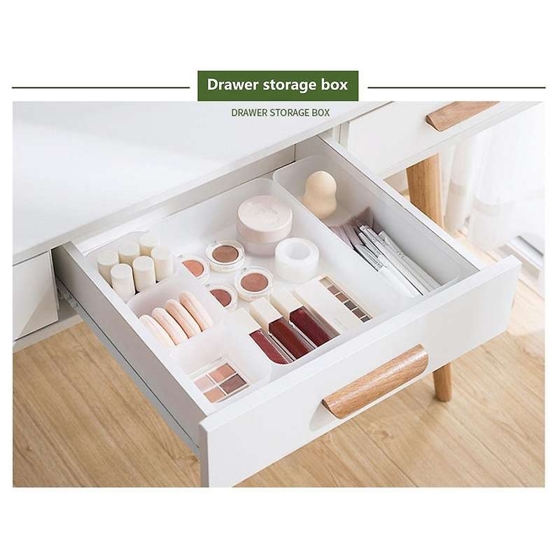 7pcs Drawer Organizers Separator Office Desk Stationery Storage Box for Kitchen Bathroom Makeup Org