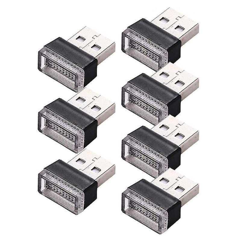 7pcs Mini Usb Light Led Modeling Car Ambient Light Neon (7 Colors)