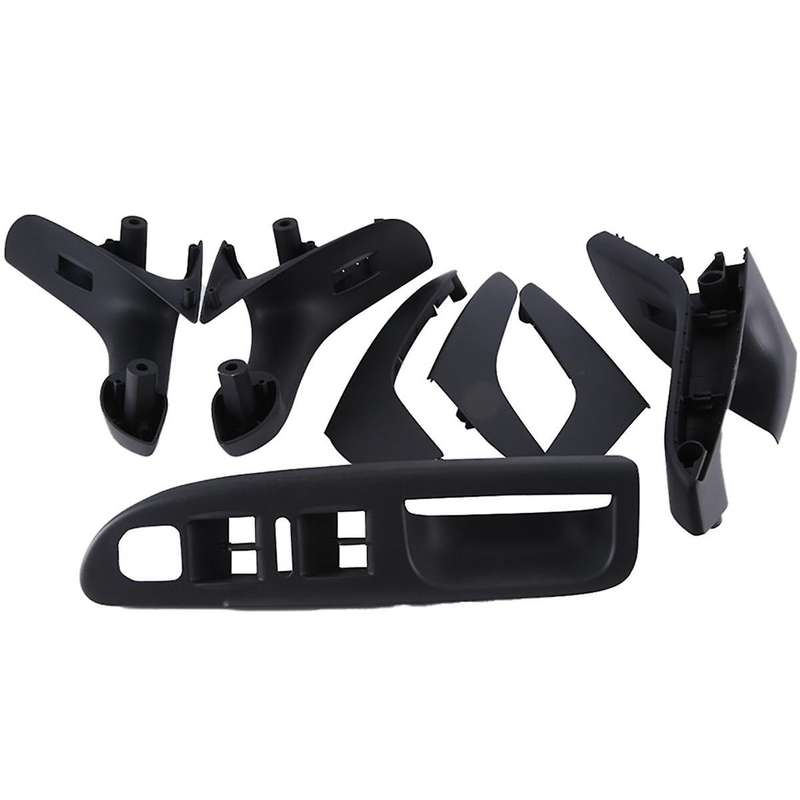 7pcs Inside Door Handle Door Armrest for B6 2006-2010 Master Window Mirror Switch Panel Trim Bezel