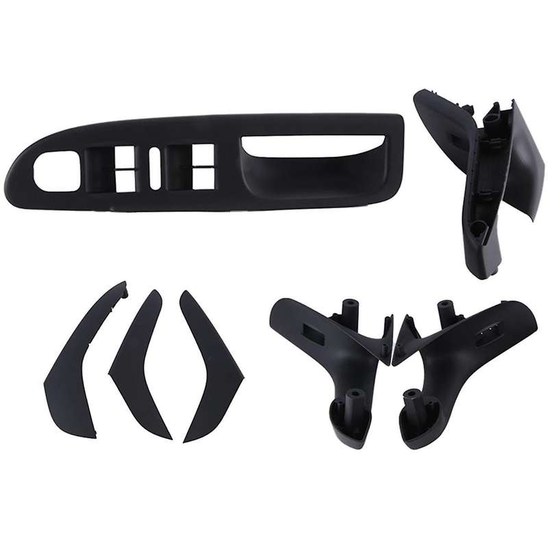 7pcs Inside Door Handle Door Armrest for B6 2006-2010 Master Window Mirror Switch Panel Trim Bezel