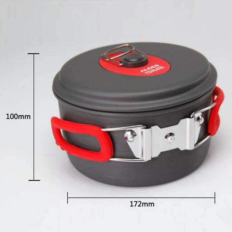 7Pcs Outdoor Camping Hiking Picnic Cookware Set with Frying Pan Pot Kettle Sets Fold Camping Hiking