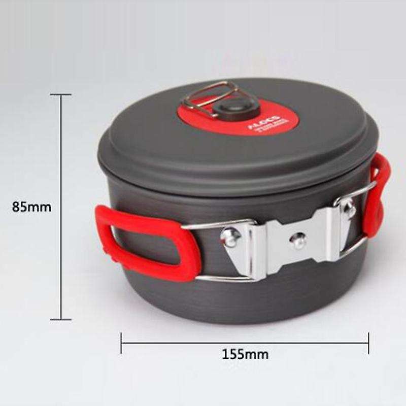 7Pcs Outdoor Camping Hiking Picnic Cookware Set with Frying Pan Pot Kettle Sets Fold Camping Hiking
