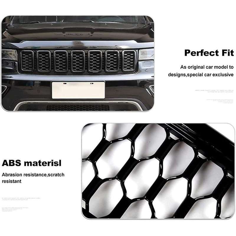 7PCS Front Grill Mesh Inserts,Rings Covers Inserts Kit for 2017 2018 2019 2020 2021 Grand (Black)