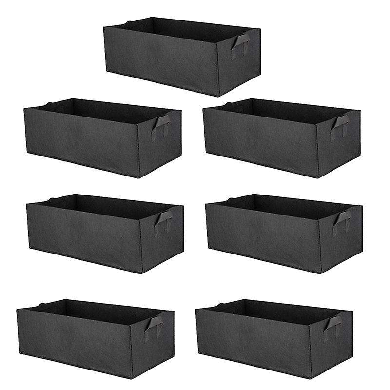 7PCS Thickened Non-Woven Fabric Planting Bag Square Seedling Bag Flower Pot Garden Bed