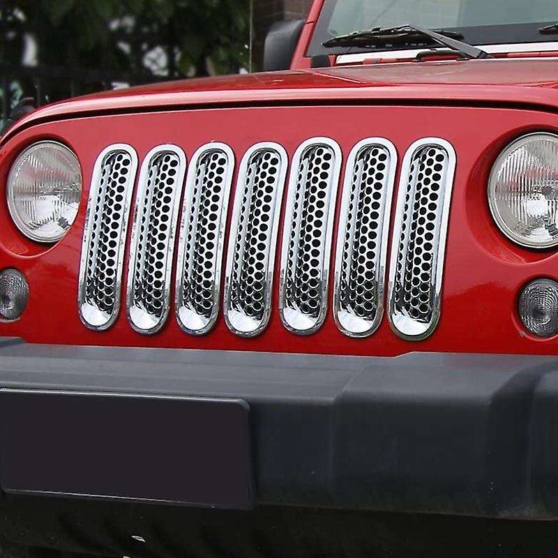 7Pcs Upgrade Version Clip-on Grille Front Mesh Grille Inserts for 2007-2015