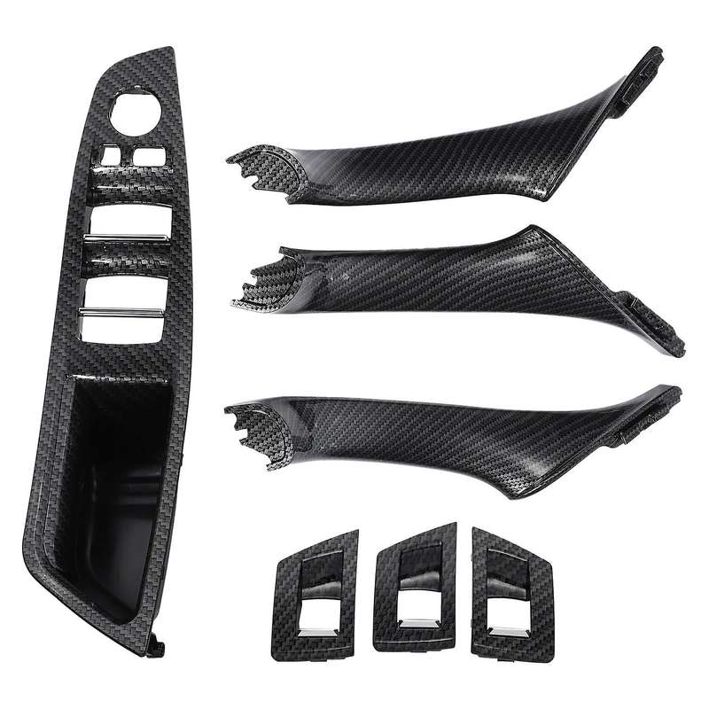 7PCS Right Hand Drive RHD for BMW 5 Series F10 F11 Car Interior Door Handle Inner Panel Pull Trim C