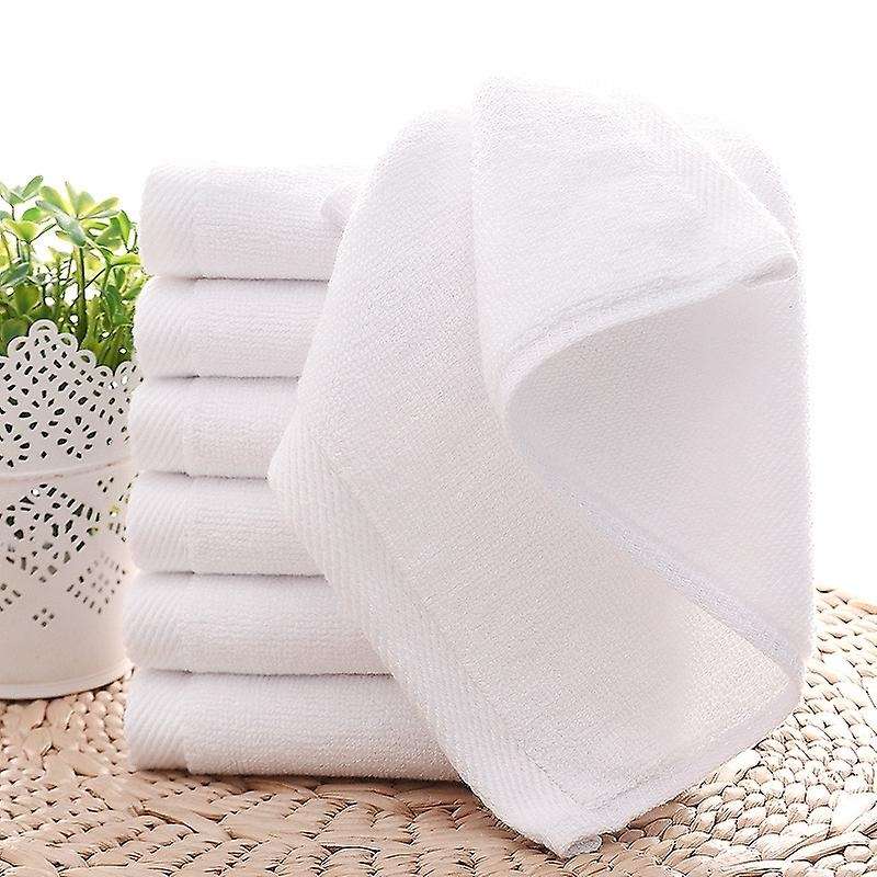 7PCS Towels Cotton White Hotel Quality Soft Face Hand Towels 30X30cm