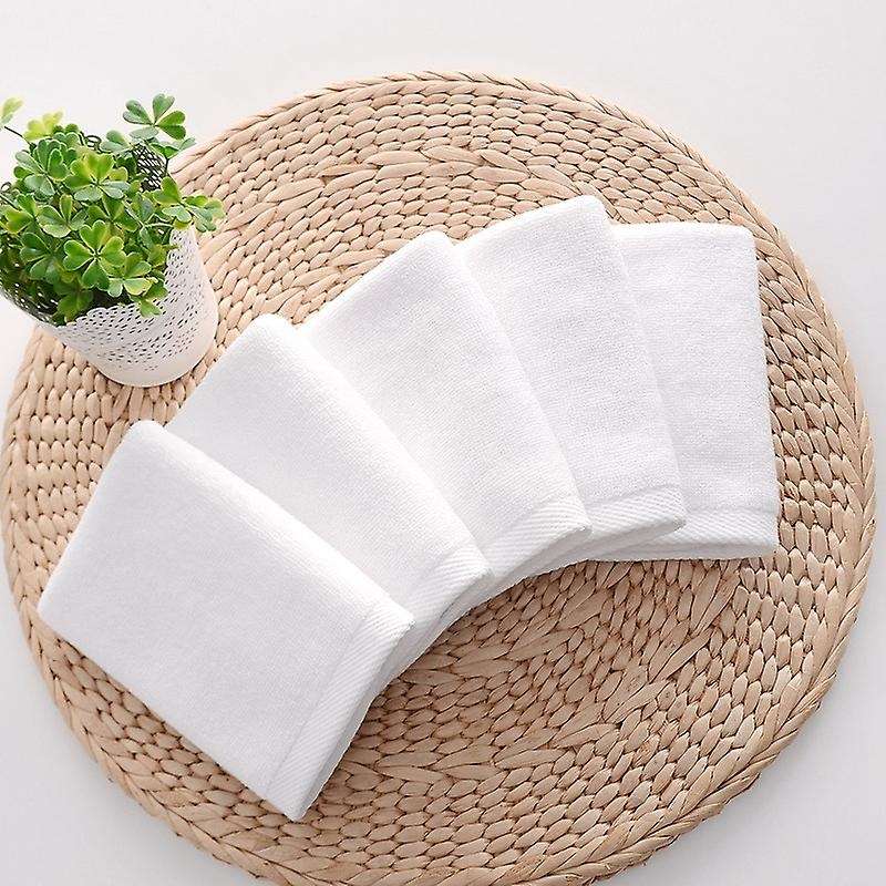 7PCS Towels Cotton White Hotel Quality Soft Face Hand Towels 30X30cm