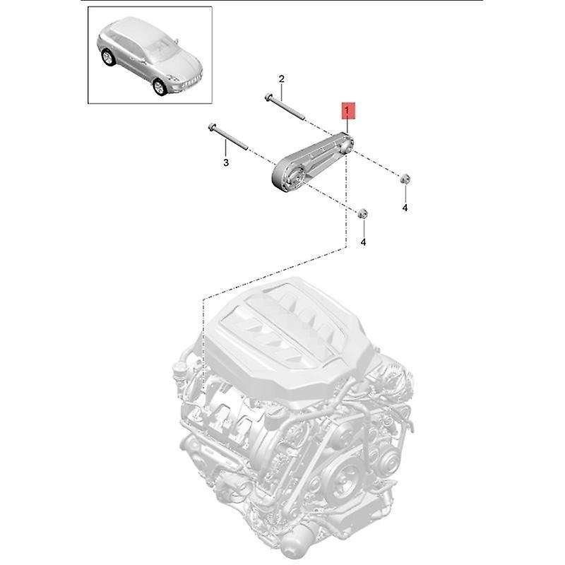 7PP199331A Upper Engine Damper for 958 95B 970 2010-2018 Engine Mount Bracket