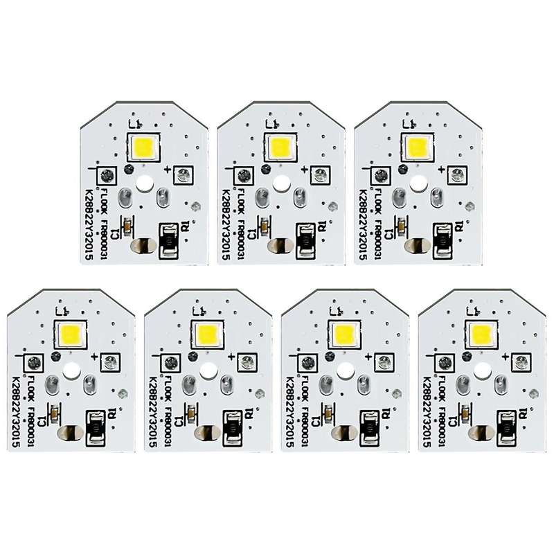 7Pcs WR55X25754 Refrigerator LED Light Board for Refrigerator WR55X30602 WR55X26486 Replacement Repa