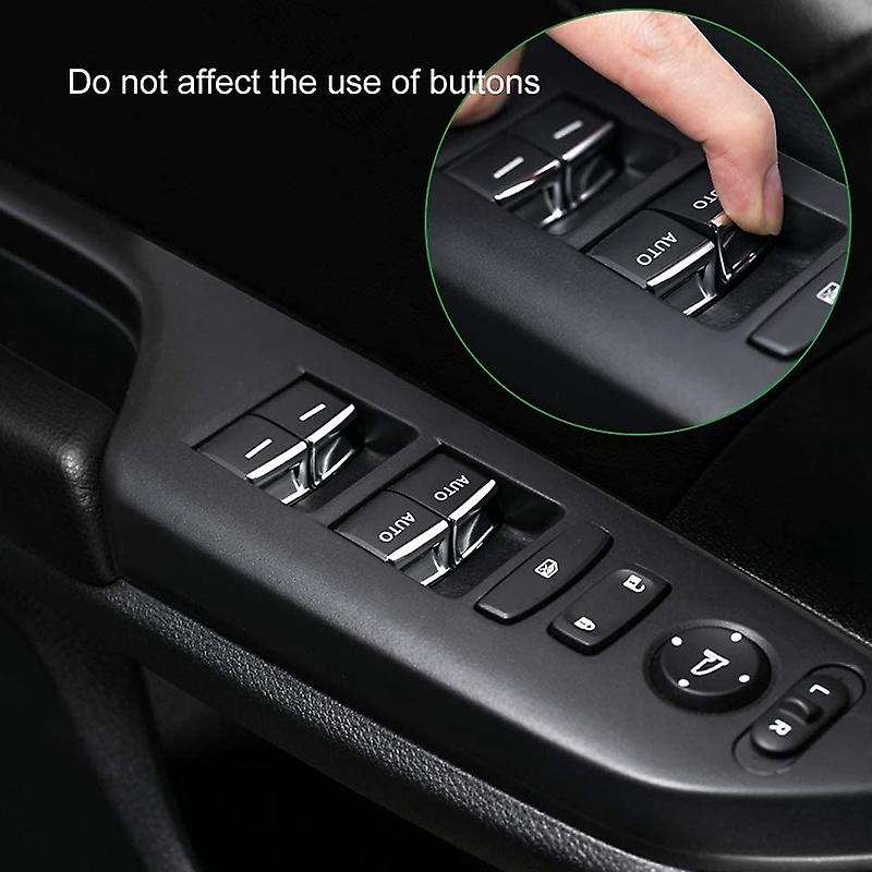 7Pcs Window Control Switches Trims Window Lift Button Decals for 10Th Gen 2020 2019 2018 2017 2016