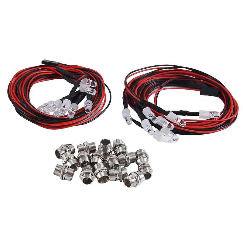 8 5mm RC LED Light Kit for 1/10 RC Car Truck Crawler RC Model Drift Car Headlight Taillight , White