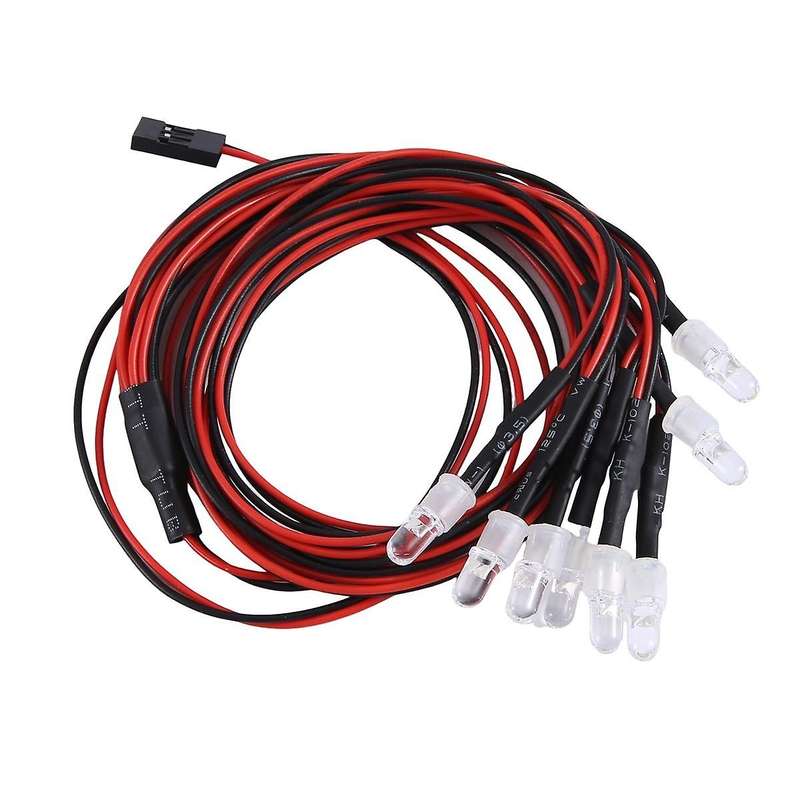 8 5mm RC LED Light Kit for 1/10 RC Car Truck Crawler RC Model Drift Car Headlight Taillight , White