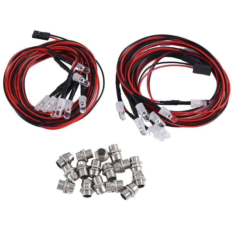 8 5mm RC LED Light Kit for 1/10 RC Car Truck Crawler RC Model Drift Car Headlight Taillight , White
