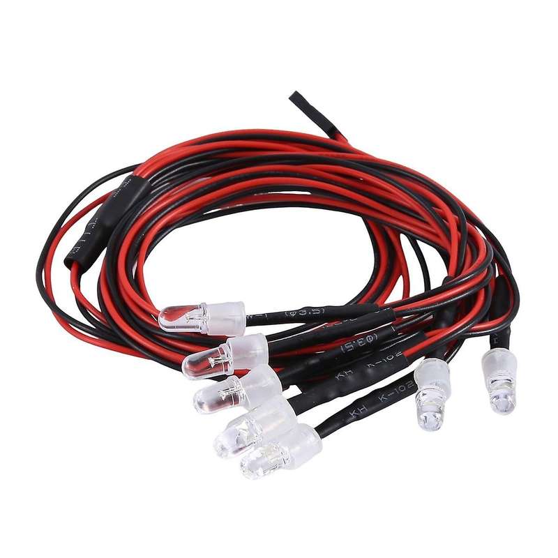 8 5mm RC LED Light Kit for 1/10 RC Car Truck Crawler RC Model Drift Car Headlight Taillight , White