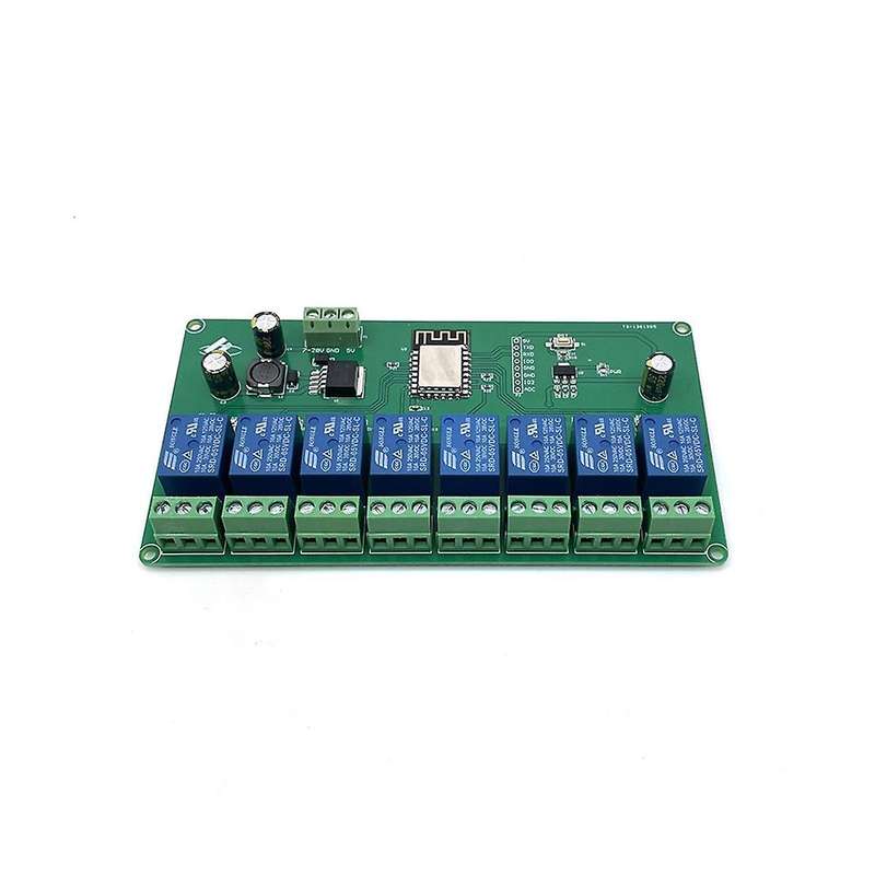 8 Channel Esp8266 Wireless Wifi Relay Module Esp-12f Development Board Dc 5v/7-28v E- App Remote Co