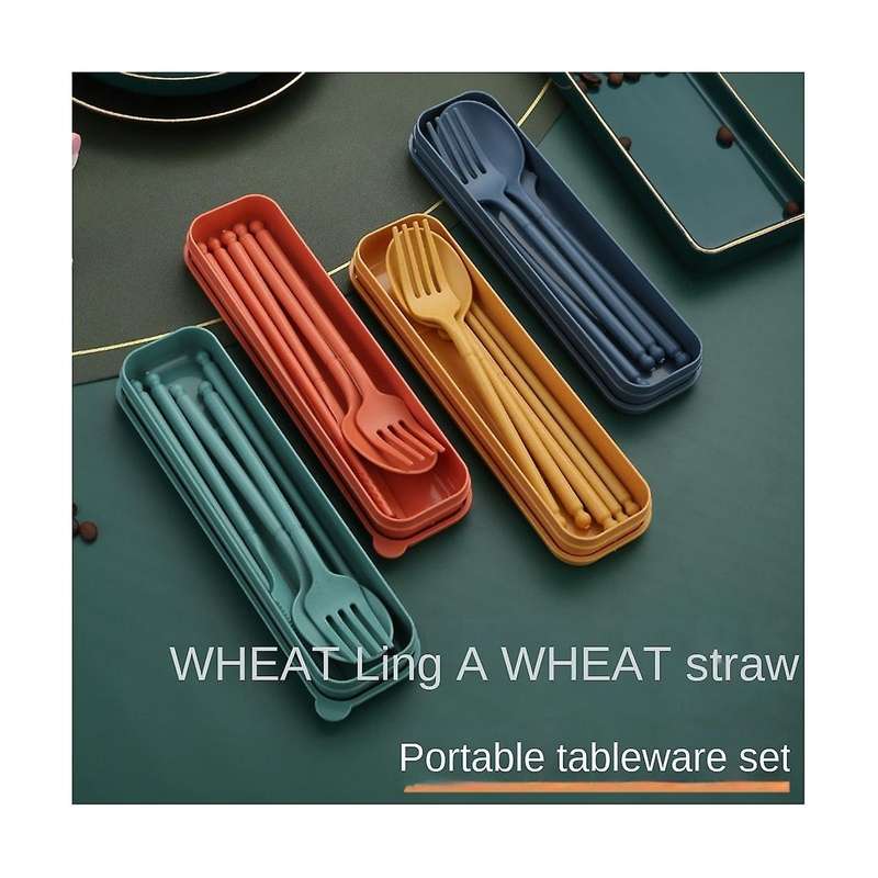 8 Colors Portable Utensils Sets with Case, Reusable Travel Flatware Set, Spoon Fork Knife Chopstick