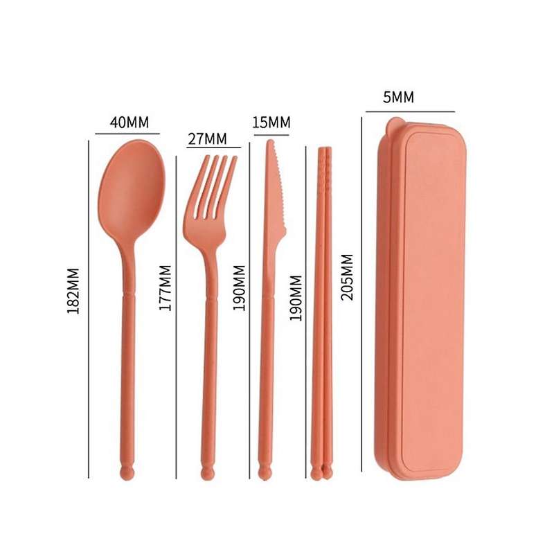 8 Colors Portable Utensils Sets with Case, Reusable Travel Flatware Set, Spoon Fork Knife Chopstick