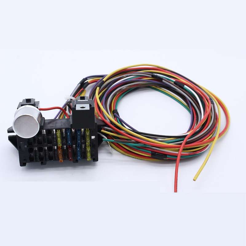 8 Circuit Universal Wiring Harness Kit for Muscle Car Hot Rod Wiring Street Rod Rat Rod for