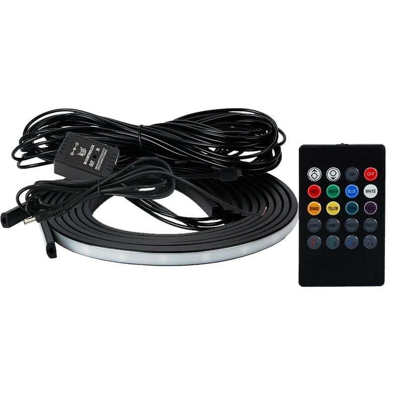 8 Color LED Strip Under Car Tube Underglow Underbody System Neon Lights Kits