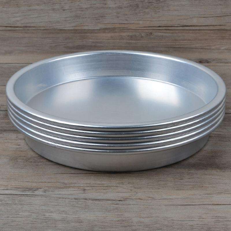 8 Inch 2.5 Cm Outdoor Aluminum Plate Dinner Plate Cookware Tableware Baking Tray Pizza Plate Dish Ba
