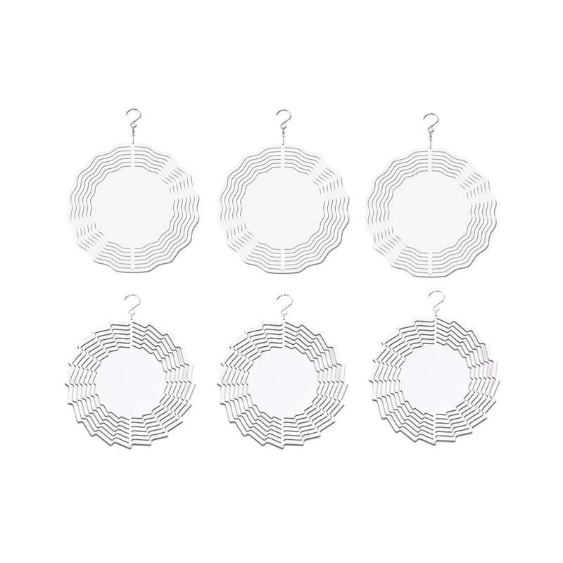 8 Inch 3d Wind Spinner Hanging Sublimation Wind Spinners for Garden Indoor Outdoor Window Decor Pati