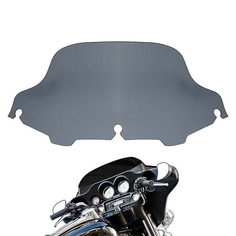 8 Inch Smoke Wave Windshield Windscreen for Touring Street Glide/ Glide/ Glide FLHT FLHX FLHTCU FLH