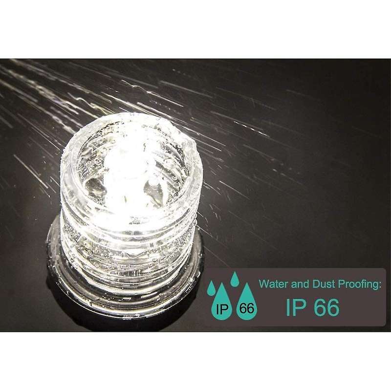 8 Inch Fold Down LED Navigation Light 360 Degree Sailing Signal Lamp for Yacht Boat Stern Anchor Lig