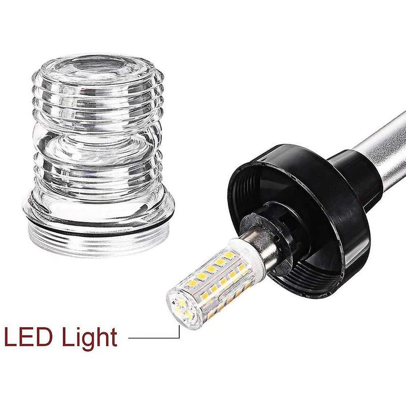 8 Inch Fold Down LED Navigation Light 360 Degree Sailing Signal Lamp for Yacht Boat Stern Anchor Lig