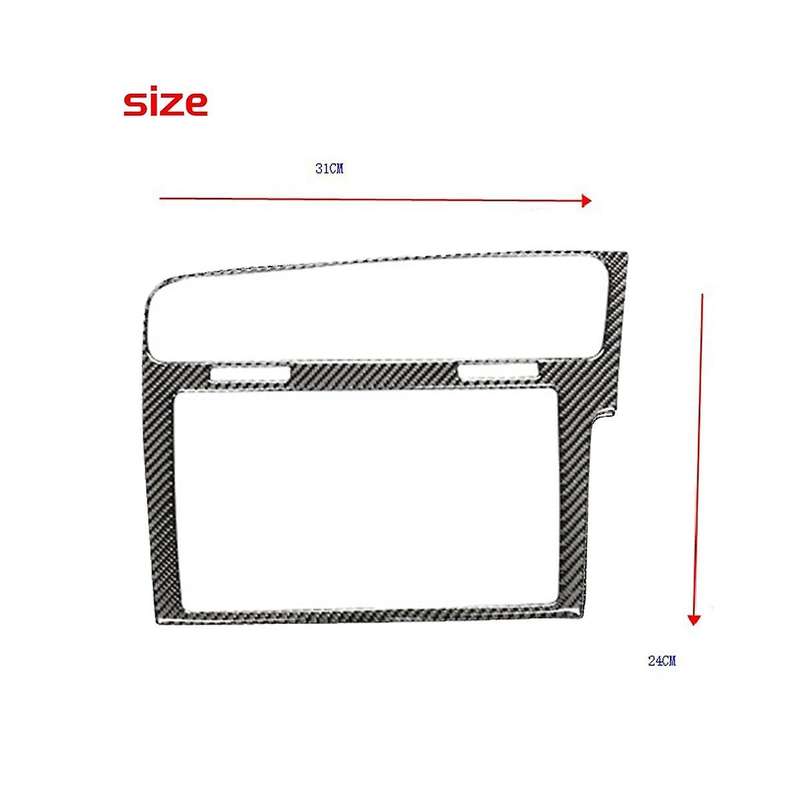8 Inch Carbon Fiber Mib Frame Radio Panel Decorative Frame for 7 Mk7 Golf 7.5 Mk7.5 Screen Bezel