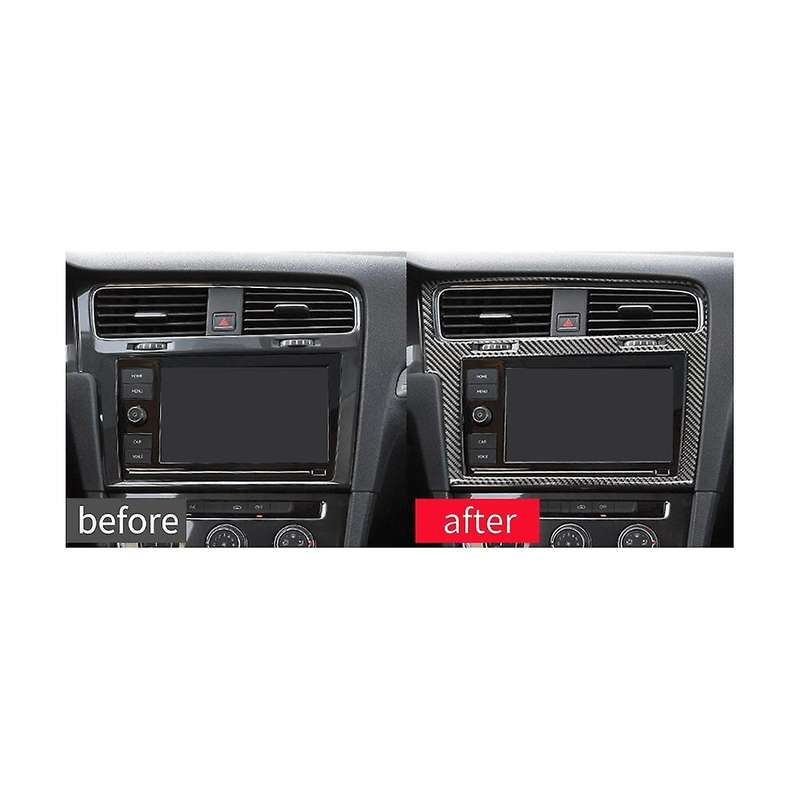 8 Inch Carbon Fiber Mib Frame Radio Panel Decorative Frame for 7 Mk7 Golf 7.5 Mk7.5 Screen Bezel