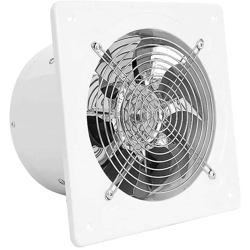 8 Inch Exhaust Shutter Fan, Wall Mounted Fan with Anti-Backflow Check Valve Chain Switch Used in Att