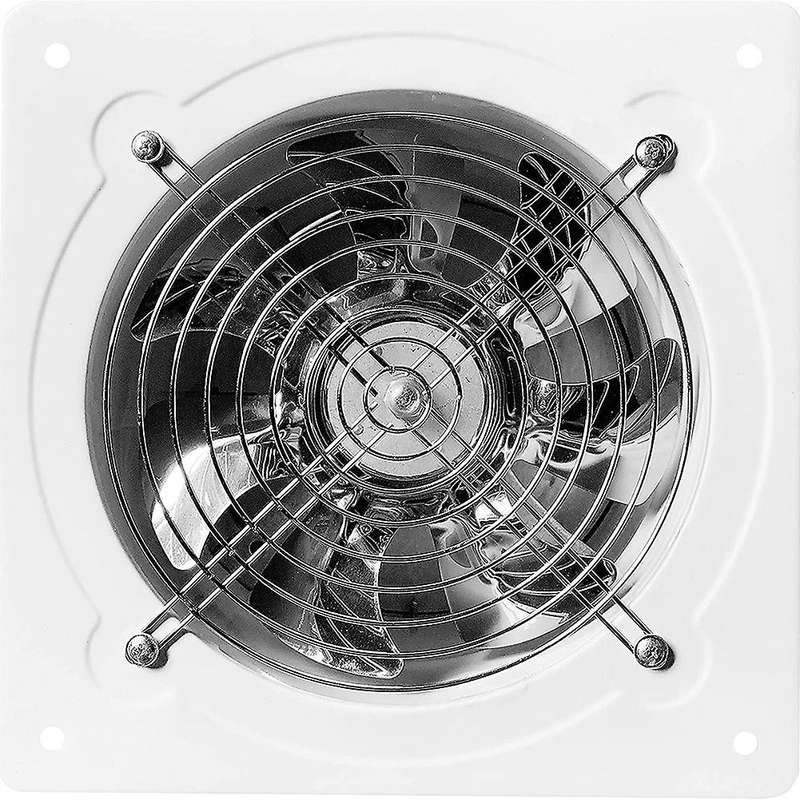 8 Inch Exhaust Shutter Fan, Wall Mounted Fan with Anti-Backflow Check Valve Chain Switch Used in Att