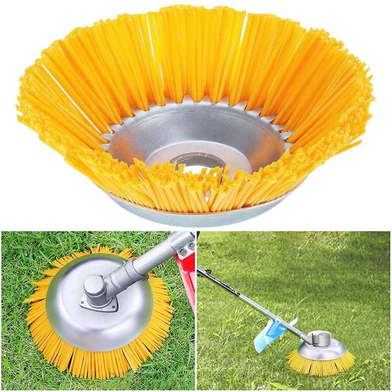 8 Inch Universal Grass Trimmer Nylon Wire Wheel Trimmer Brush Weeder Rotary Weed Brush for Garden We
