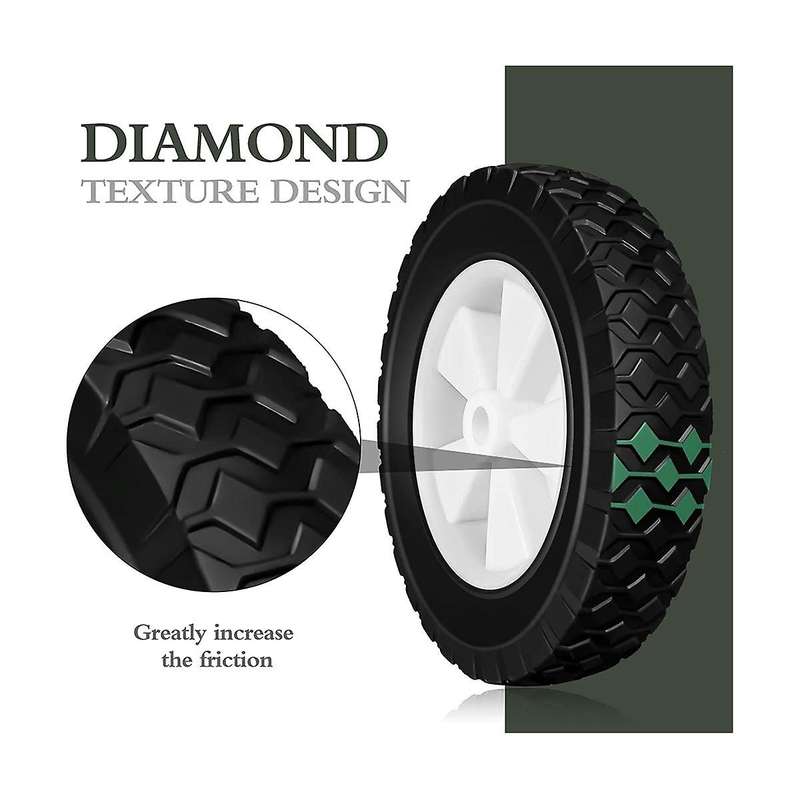 8 Inch Wheels Replacement for 72-108, Wagon Lawn Mower Grill Wheels Replacement with Diamond Tread