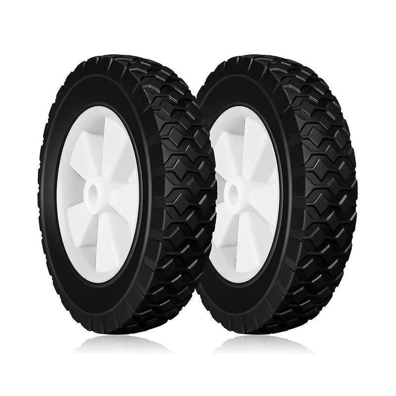 8 Inch Wheels Replacement for 72-108, Wagon Lawn Mower Grill Wheels Replacement with Diamond Tread