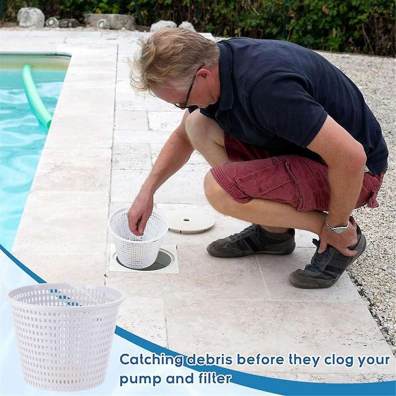 8 Inch Weighted Skimmer Basket for SP1070, Heavy Duty Skimmer Basket for Pool Maintenance, Included