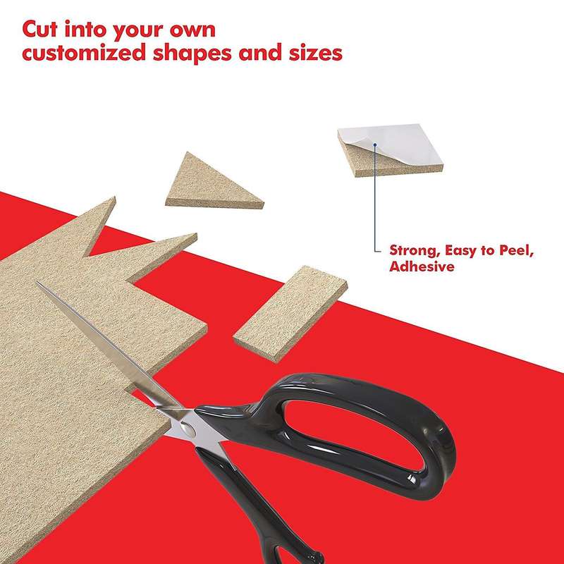 8 Large Self Stick Furniture Felt Sheets 12 Round Felt Pads to Protect Hardwood Floors&furniture